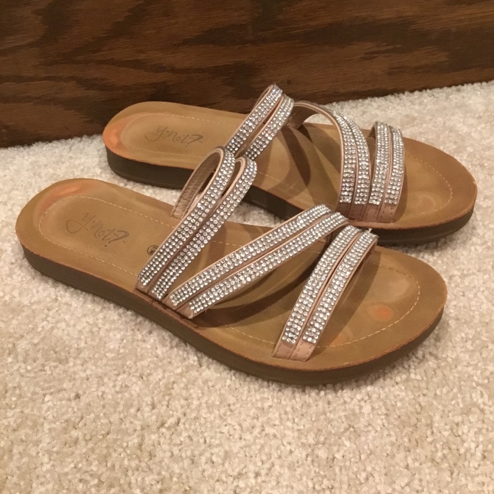 Y Not? Rhinestone Sandals - Picture 6 of 10